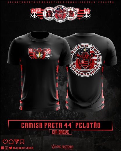 Camiseta Preta 44º Pelotão Masculina - Original Jovem Fla USA