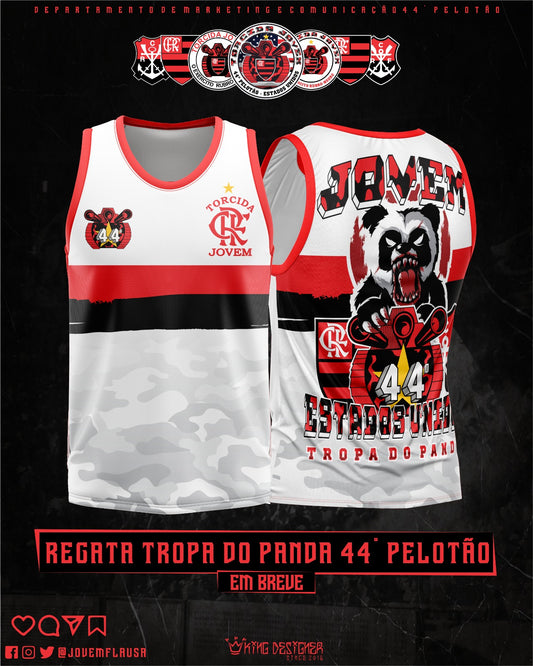 Camiseta Regata Tropa do Panda Masculina 44º Pelotão - Original Jovem Fla USA